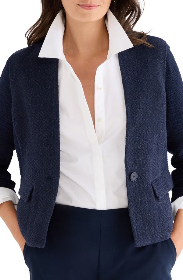 ニックプラスゾーイ レディース アウター ジャケット・ブルゾン NICZOE Mixed Media Jacket Dark Indigo インディゴ