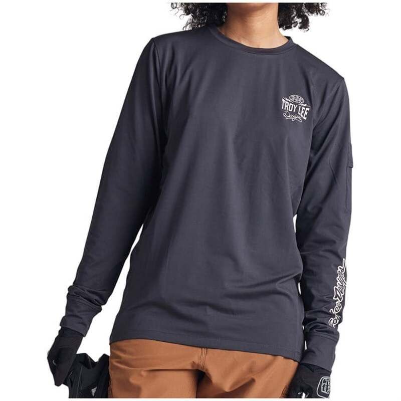 トロイリーデザイン メンズ トップス Tシャツ 長袖 Troy Lee Designs Ruckus LongSleeve Ride Tee Bolts Carbon