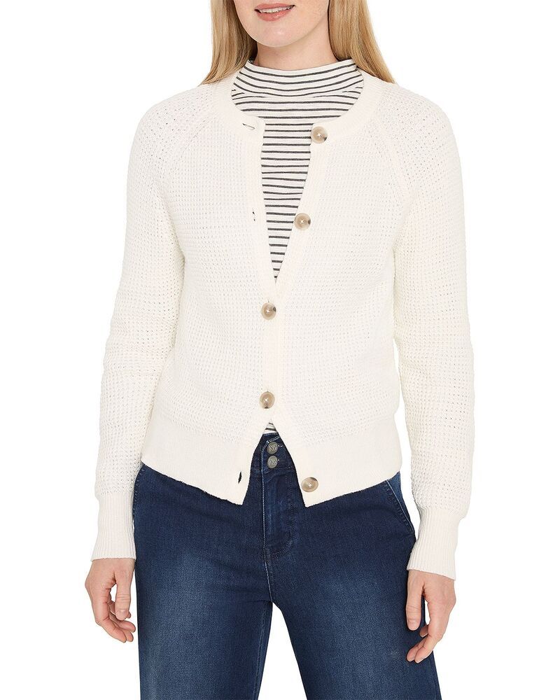 ニックプラスゾーイ レディース アウター カーディガン NICZOE Waffle Tuck Cardigan Classicream クリーム