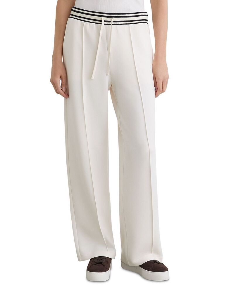 レイス レディース ボトムス カジュアルパンツ ニット REISStripe Knit Drawstring Jogger Pants Ivory アイボリー