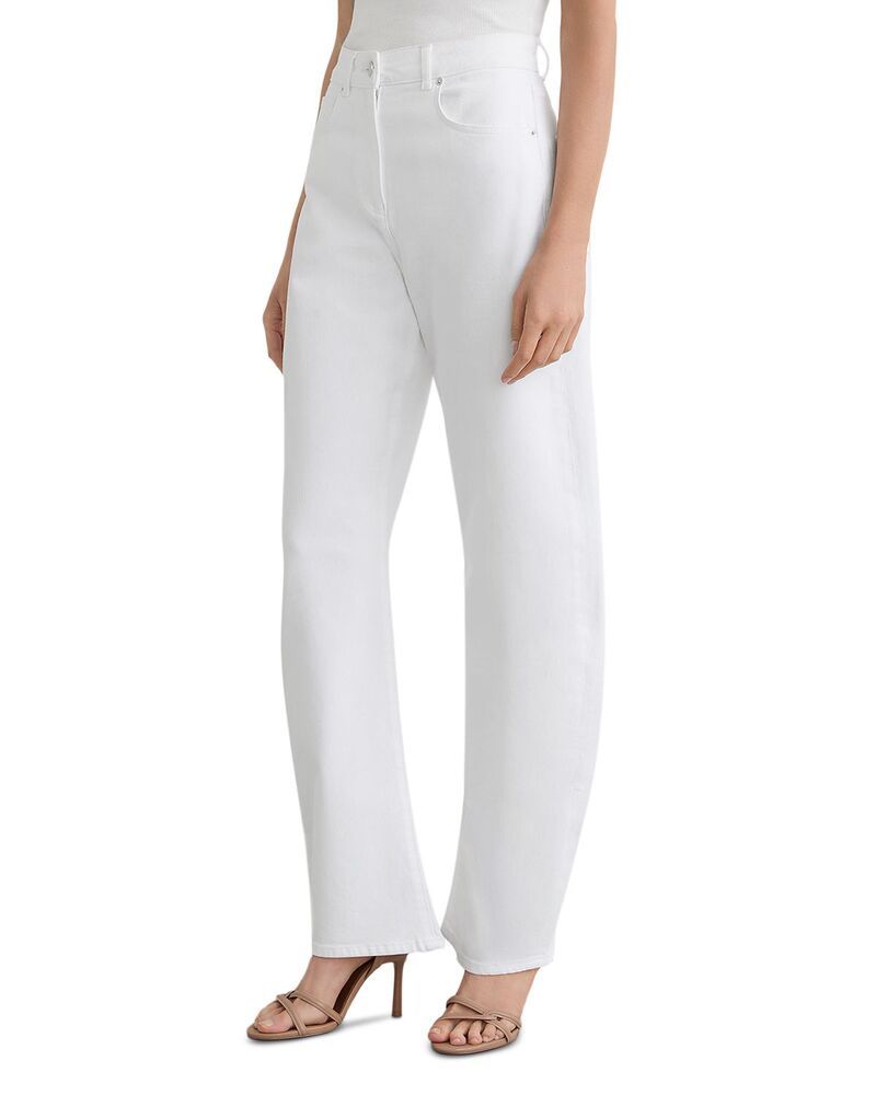 レイス レディース ボトムス デニムパンツ プチ ジーンズ REISS Petitesabel Mid Rise Barrel Jeans White ホワイト