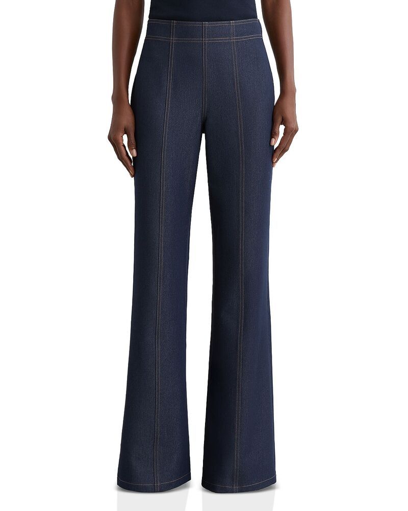 レイス レディース ボトムス デニムパンツ フレア ジーンズ REISS Edie Mid Rise Flare Leg Jeans in Dark Blue ブルー