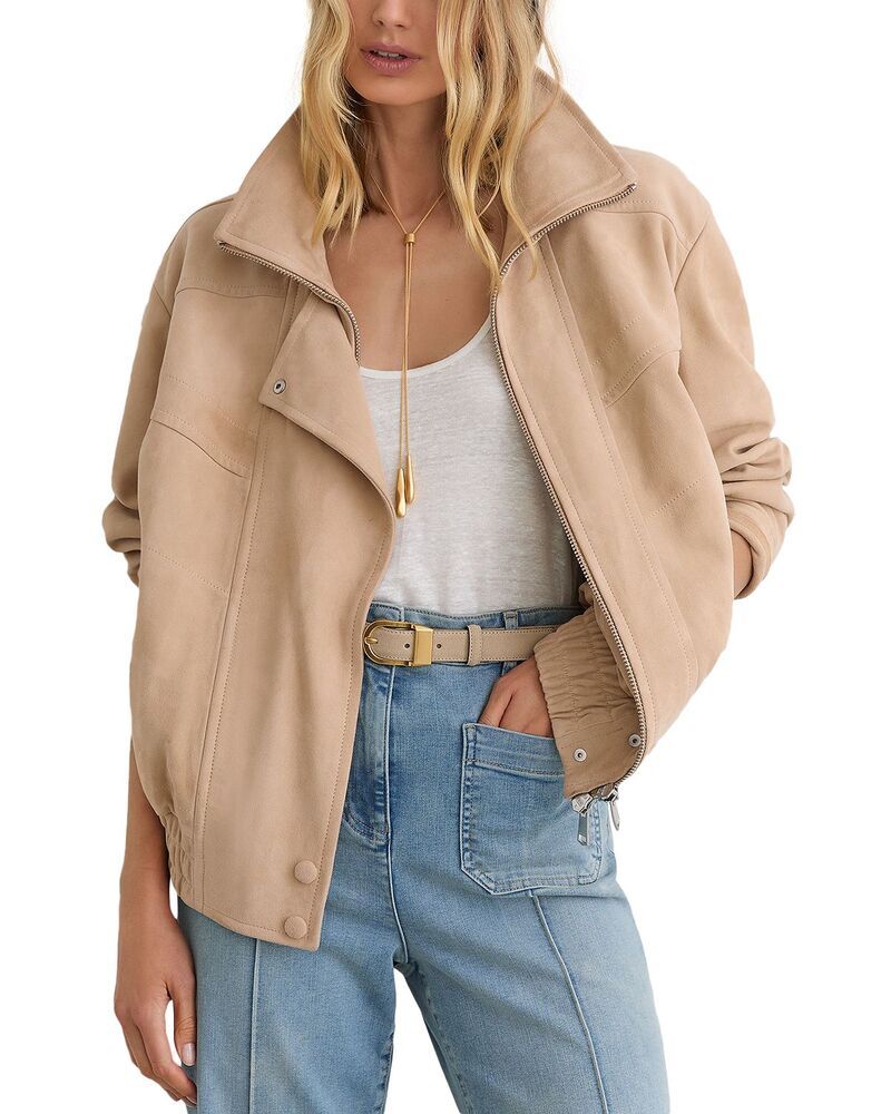 レイス レディース アウター ジャケット・ブルゾン レザー REISS Petra Leather Jacket Neutral