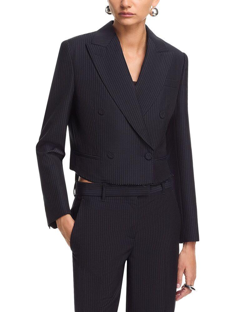 マックイーン レディース アウター ジャケット・ブルゾン ブレザー McQueen Double Breasted Blazer Navy Melange ネイビー