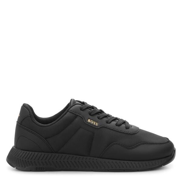 ボス メンズ シューズ スニーカー Boss Mens BOSS Titanium Run LowTop Trainers Black ブラック