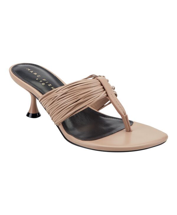 マーク・フィッシャー レディース シューズ サンダル レザー ヒール Marc Fisher LTD Womens Pamilla Leather Kitten Heel Sandals Light