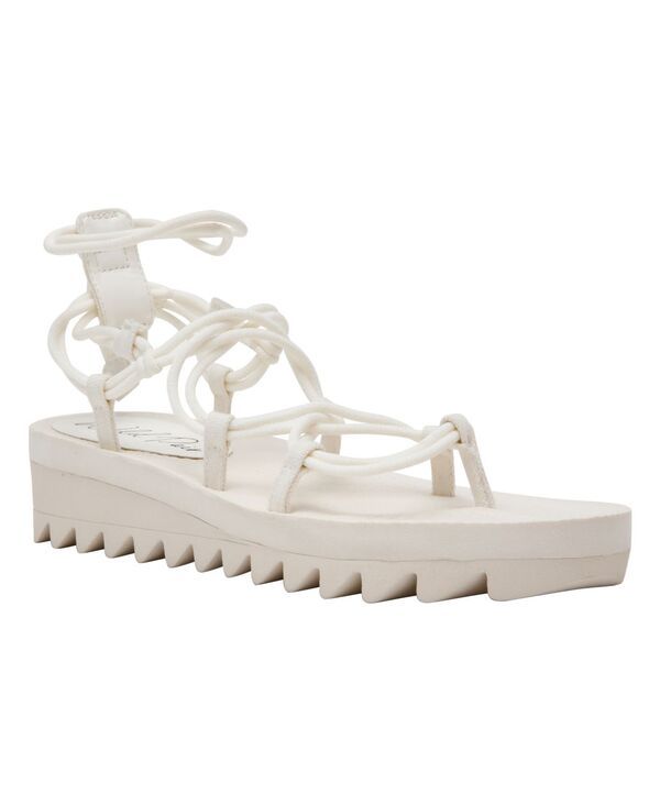 ワイルド ペアー レディース シューズ サンダル プラットフォーム レース Wild Pair Womens Kitkaa Platform LaceUp Sandals White ホワイト