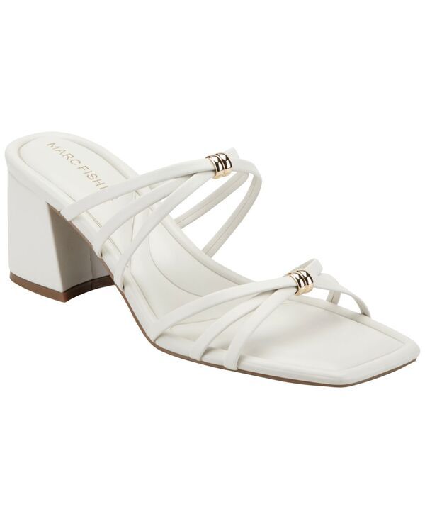 マークフィッシャー レディース シューズ サンダル ヒール Marc Fisher Womens Gabber Strappy Block Heel Dressandals White ホワイト 20,506円