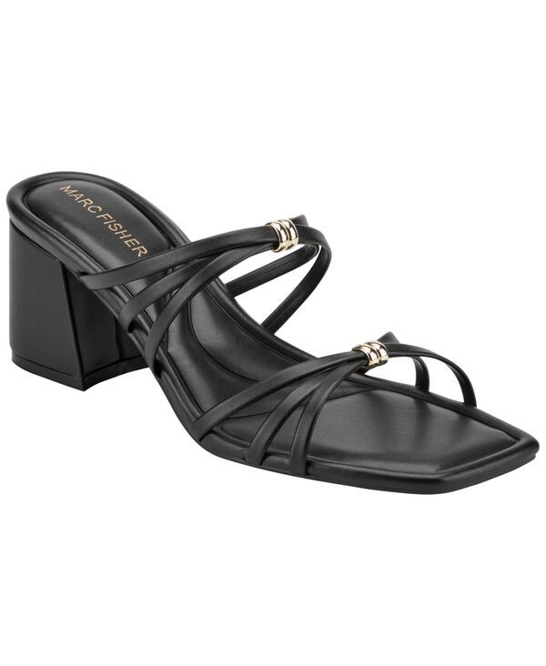マークフィッシャー レディース シューズ サンダル ヒール Marc Fisher Womens Gabber Strappy Block Heel Dressandals Black ブラック