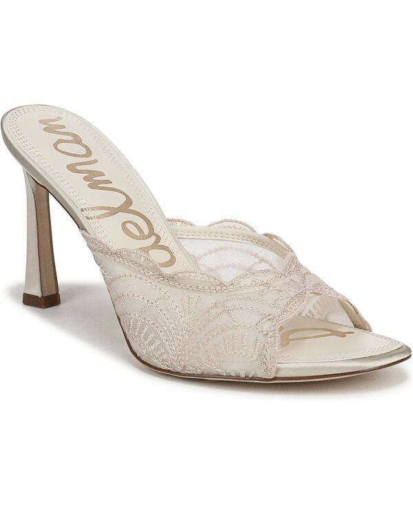 サムエデルマン レディース シューズ サンダル Sam Edelman Womens Iva Slide Dressandals Modern Ivory Mesh Fabric アイボリー