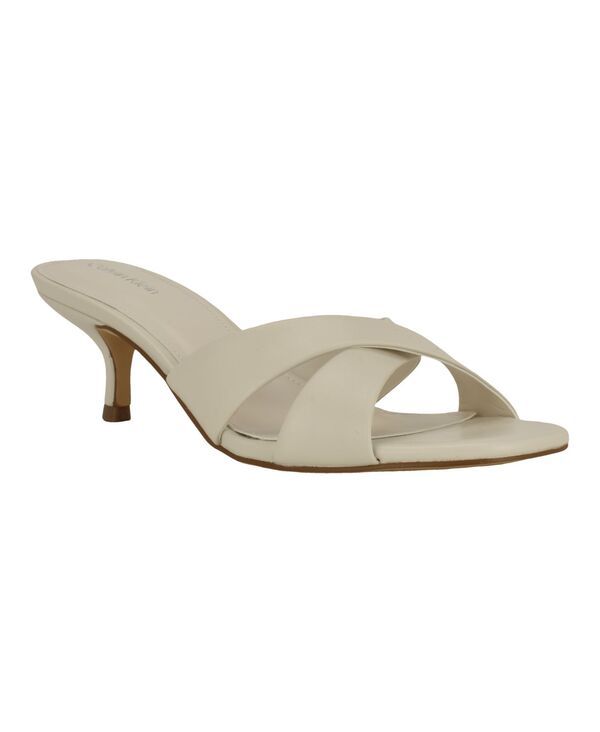 カルバンクライン レディース シューズ サンダル ヒール Calvin Klein Womenskylor CrissCross Kitten Heel Sandals Ivory アイボリー