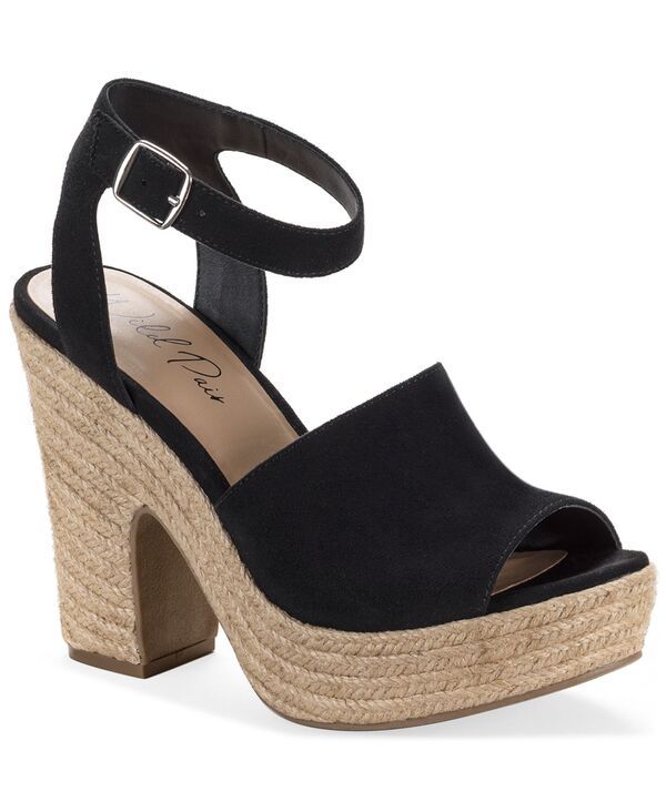 ワイルド ペアー レディース シューズ サンダル ヒール Wild Pair Womens Victoirespadrille Block Heel Dressandals Black Micro ブ