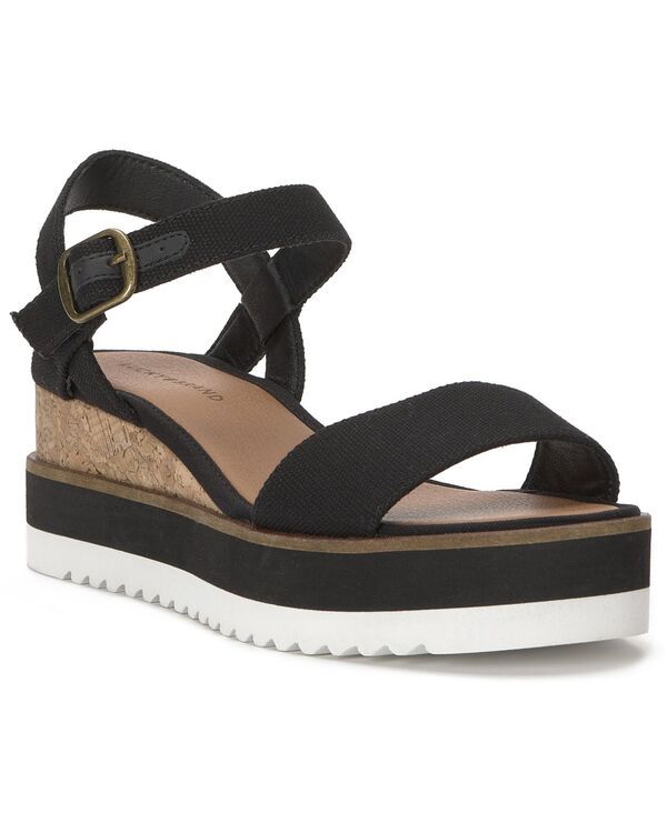 ラッキーブランド レディース シューズ サンダル プラットフォーム Lucky Brand Womens Temay Platform Wedge Sandals Black Linen ブラック