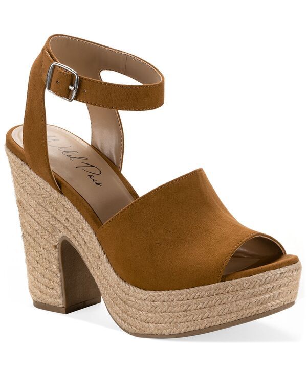 ワイルド ペアー レディース シューズ サンダル ヒール Wild Pair Womens Victoirespadrille Block Heel Dressandals Acorn Brown M