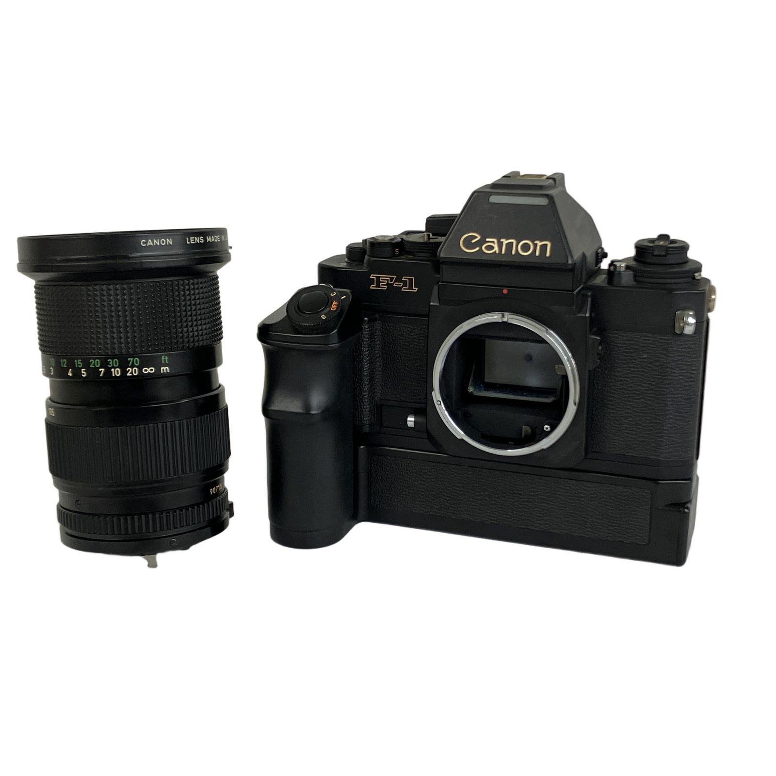 Canon キャノン F-1 ZOOM LENS FD 35-105mm 1:3.5 フィルムカメラ バッテリーグリップ付 ジャンク Y11344624 13,860円