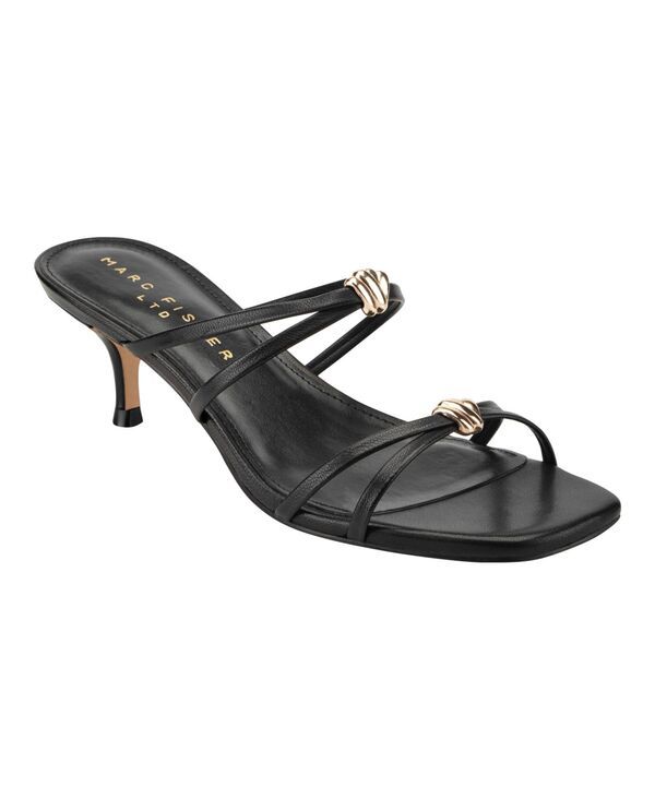 マーク・フィッシャー レディース シューズ サンダル ヒール Marc Fisher LTD Womens Baizel Strappy Kitten Heel Dressandals Black L