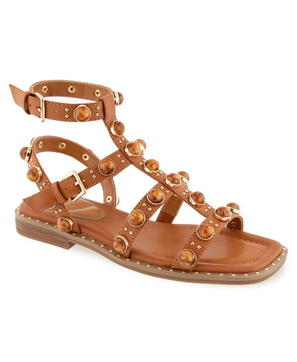 ケネスコール レディース シューズ サンダル Kenneth Cole New York Womens Ruby Stones Gladiator Flat Sandals Tan Smooth タン