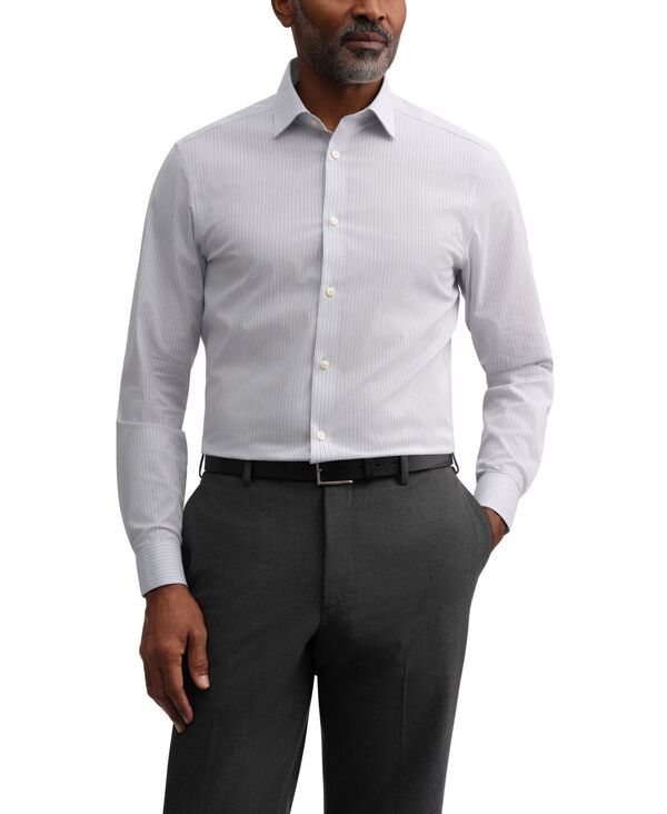 カルバンクライン メンズ トップス シャツ Calvin Klein Mens Performance WrinkleFree SlimFit Dresshirt Gray グレー