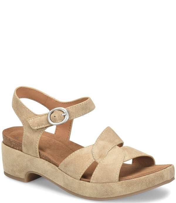 ソフト レディース シューズ サンダル スエード キャップ Sofft Capri Suede Wedge Sandals Barley