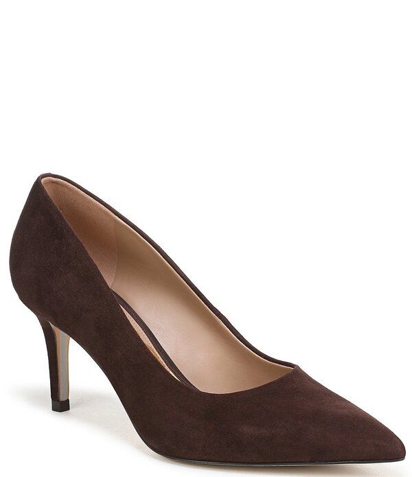 サムエデルマン レディース シューズ ヒール スエード Sam Edelman Vienna Suede Pointed Toe Pumps Cafe Noir