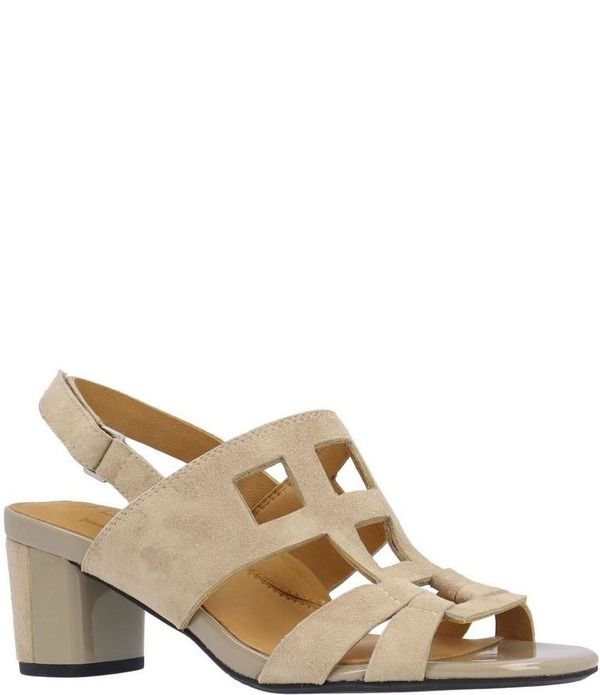 ラモールドピード レディース シューズ ヒール サンダル スエード LAmour Des Pieds Marise Suede Slingback Block Heel Sandals Taupe ト