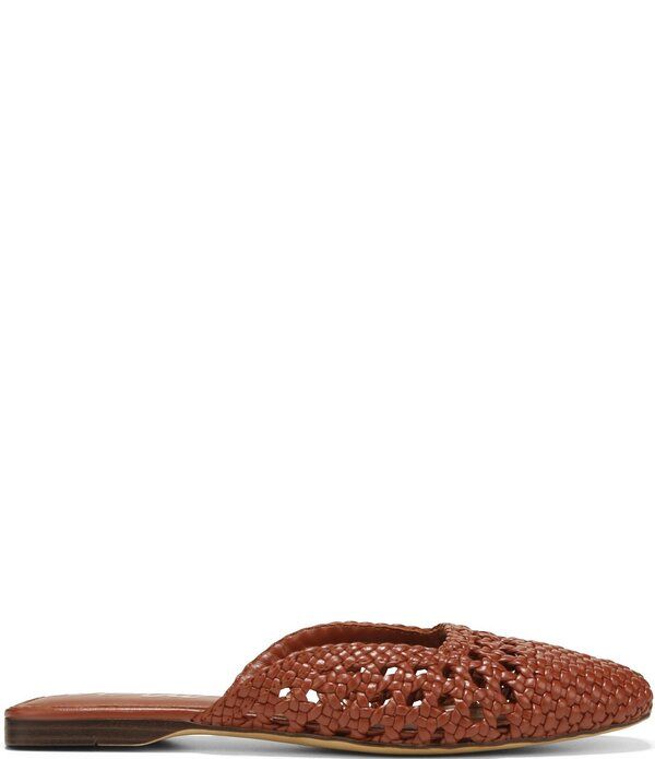 サムエデルマン レディース シューズ パンプス レザー Sam Edelmanola Woven Leather Square Toe Mules Brandy