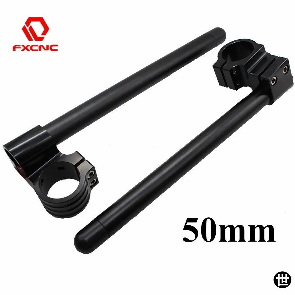 50MMオートバイハンドルバーライザークリップオンフォークハンドルバークランプアルミセット