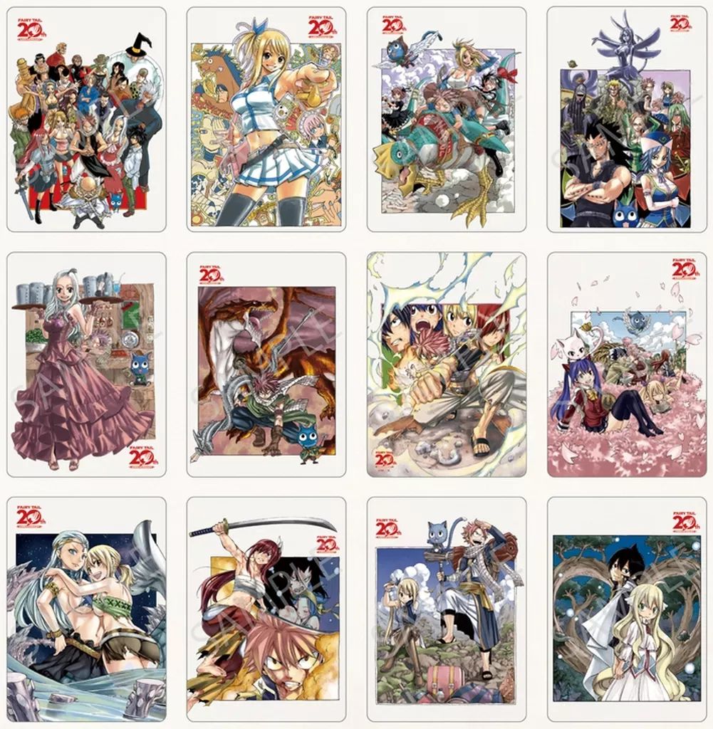 フェアリーテイル　トレーディングクリアカード 中古】キャラカード 全12種セット 「FAIRY TAIL -フェアリーテイル