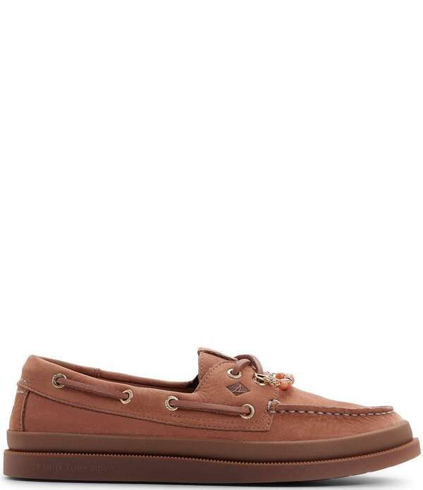 スペリー レディース シューズ パンプス Sperry Womens AO 2Eye Mudguard Charm Ornamented Boat Shoes Amaretto