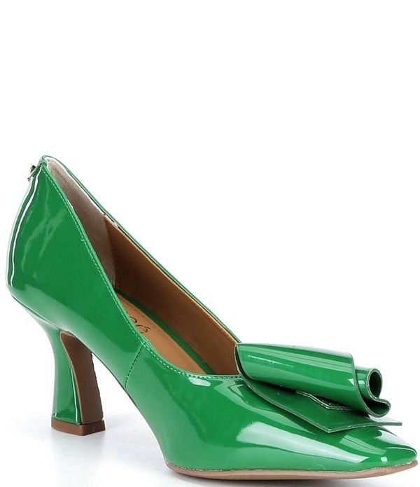 ジェイレニー レディース シューズ ヒール J Renee Karali Patent Ornamented Pumps Green グリーン