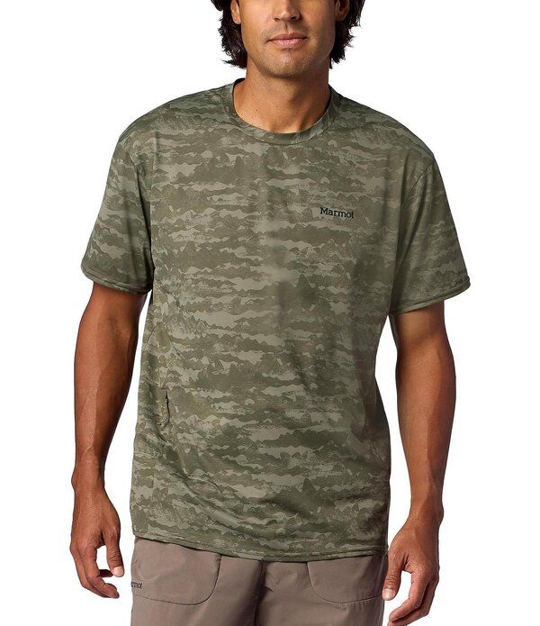 マーモット メンズ トップス シャツ Marmot AirExchange SolarShield Short Sleeve TShirt Olive Grove Lagos オリーブ