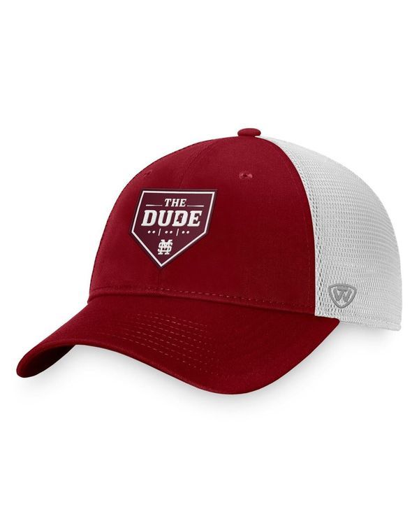 トップオブザワールド メンズ アクセサリー 帽子 Top of the World Mens Maroon Mississippi State Bulldogs The Dude Home Plate