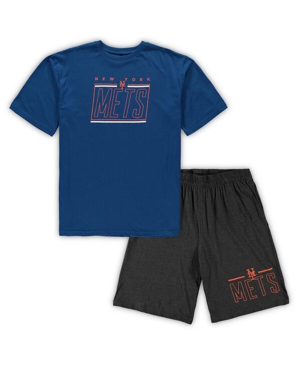 コンセプツ スポーツ メンズ トップス Tシャツ トール ショートパンツ Conceptsport Mens Royal Heathered Charcoal New York Mets Big an