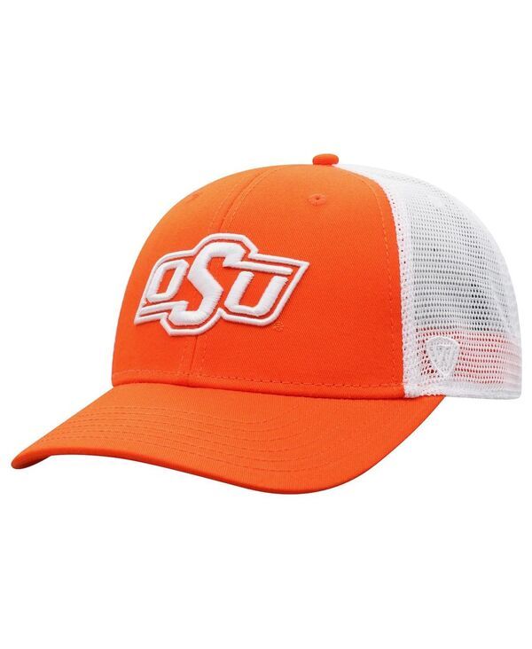トップオブザワールド メンズ アクセサリー 帽子 Top of the World Mens Orange White Oklahoma State Cowboys Trucker Snapback