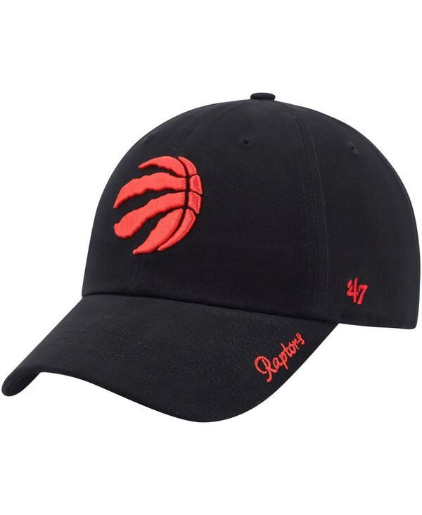 47 ブランド レディース アクセサリー 帽子 ロゴ 47 Brand Womens Black Toronto Raptors Miata Clean Up Logo Adjustable Hat