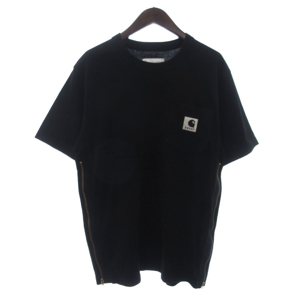 サカイ sacai x Carhartt カーハート コラボ サイド上部 Tシャツ 24-0725S 黒 ブラック 5