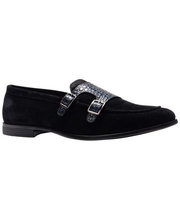 カルロスサンタナ メンズ シューズ スリッポン・ローファー Carlos by Carlosantana Mens Twin Buckle Strap RoundToe Loafers Navy ネイ