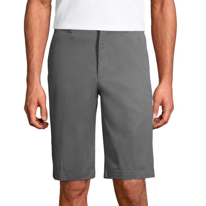 ランズエンド メンズ ボトムス ハーフパンツ・ショーツ ショートパンツ Mens Lands End Plain Front WrinkleResistant Chino Shorts Arctic