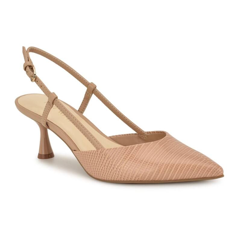 ナインウェスト レディース シューズ パンプス Nine West Rowen Womenslingback Dress Pumps Naturalizard
