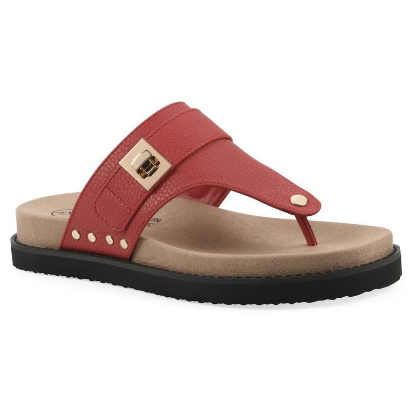 ホワイトマウンテン レディース シューズ サンダル White Mountain Malabar Womens Thong Sandals Red Smooth レッド