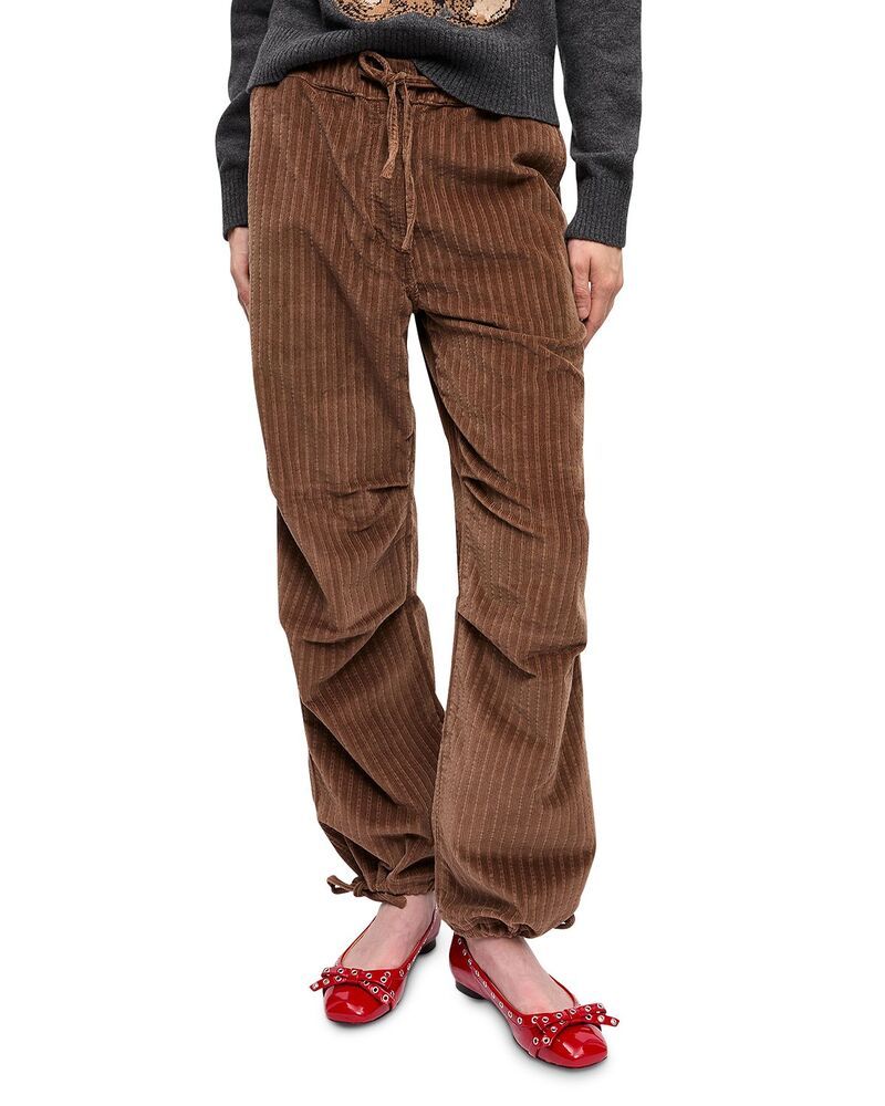 ガニー レディース ボトムス カジュアルパンツ コーデュロイ GANNI Stretch Corduroy Pants Rain Drum