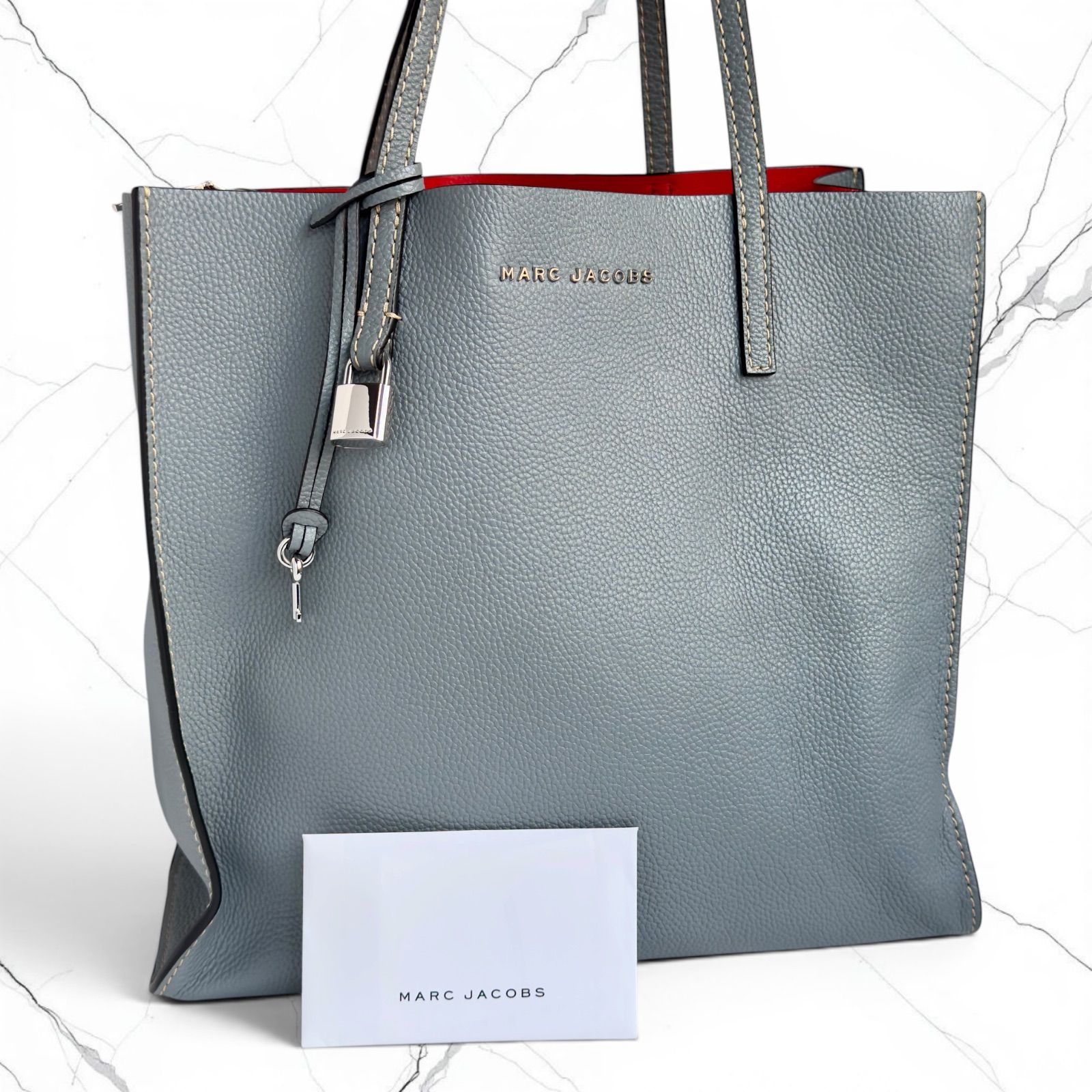 MARC JACOBS マークジェイコブス グラインド トートバッグ レザー グレー M0012669 大容量 A4収納可能