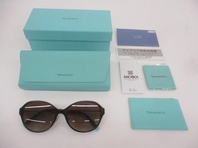 良品 ティファニー TIFFANY&Co. TF4181-D 8134/3B 56□17-140 サングラス アイウェア べっ甲 ティファニーブルー レディース