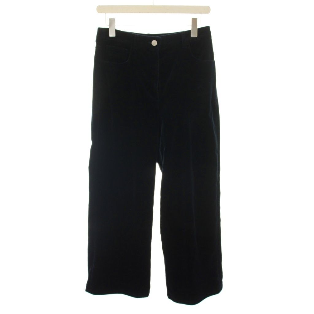 セオリー Theory 24AW ストレッチベルベットスリークロップドファイブポケットジーン STRETCH VELVET 3 CL 5 PKT JEAN ベロアパンツ ジップフライ 0 黒 ブラック 01-4406403-891-700 /YT