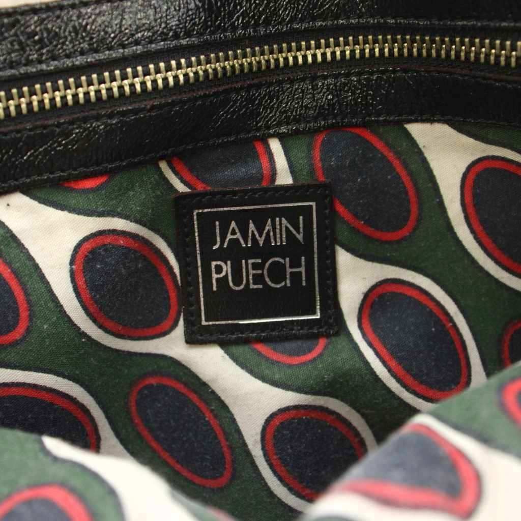 ジャマンピュエッシュ JAMIN PUECH トートバッグ レザー 黒 ブラック