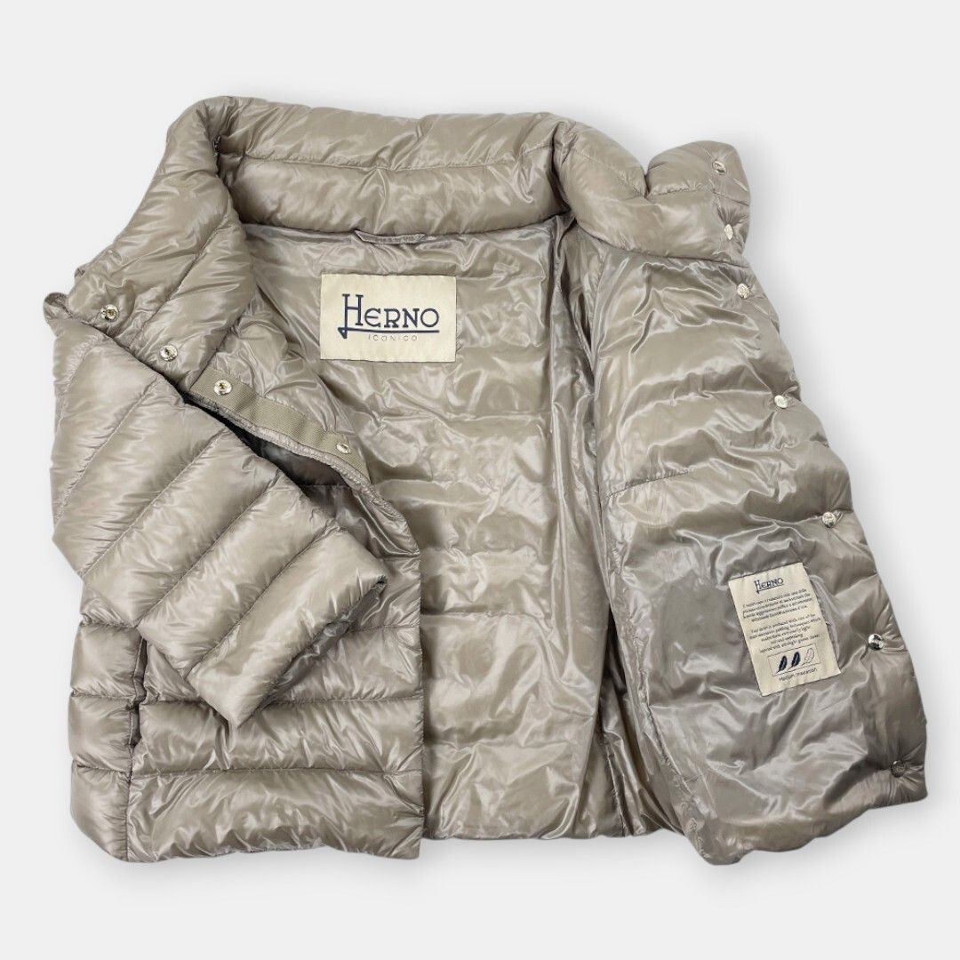 HERNO ICONICO 22AW ヘルノ ケープ スタンドネック ショート ダウン