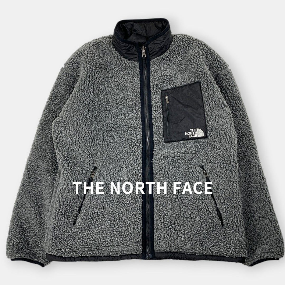 THE NORTH FACE ノースフェイス 23AW リバーシブル パイル ボア ブルゾン ジャケット NP72333 グレー 黒 M / J&NREUSE メンズ アウター