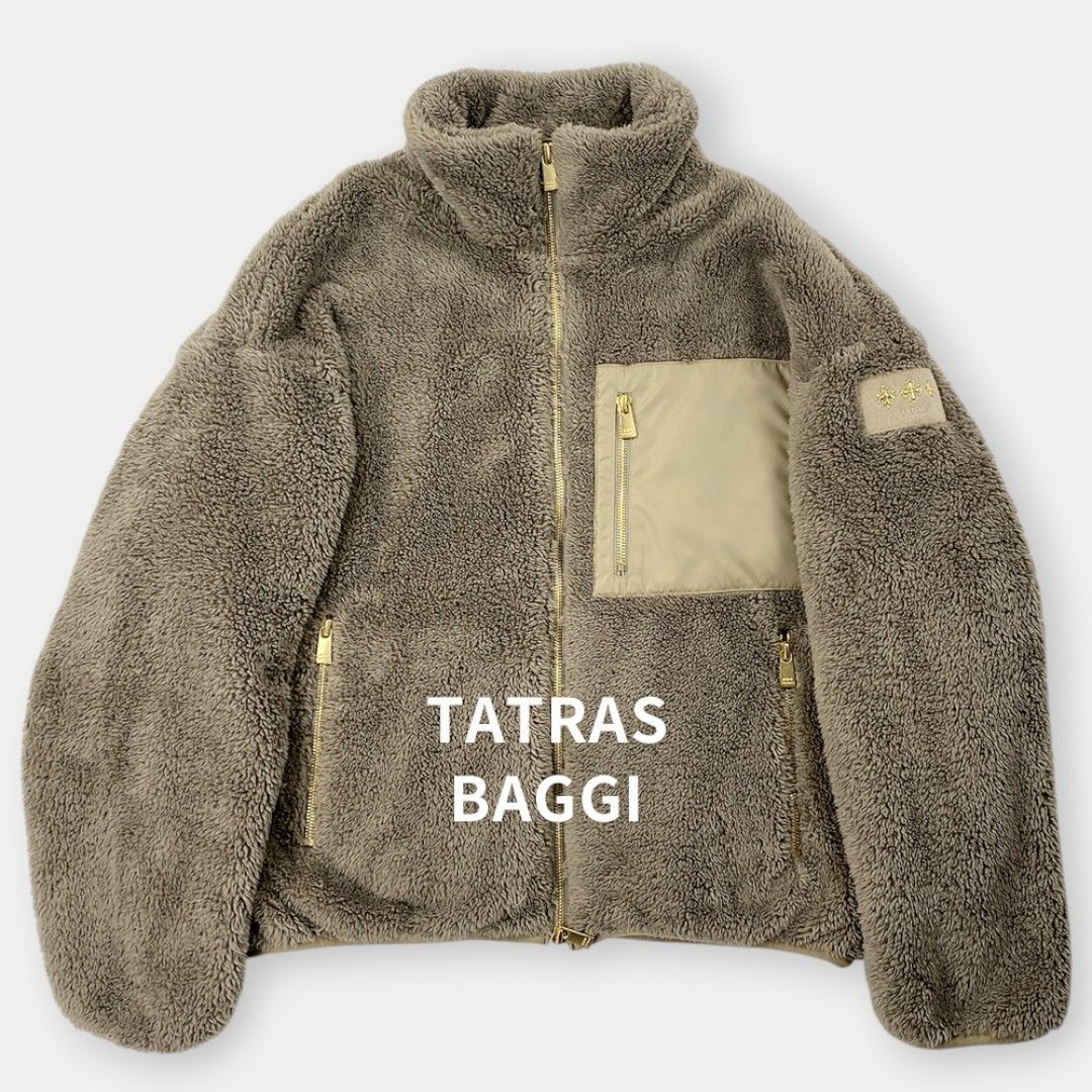 美品 TATRAS BAGGI 21AW タトラス バッジ オーバーサイズ ボア ブルゾン ジャケット LTAT21A4873 茶 01 S / J&NREUSE レディース アウター