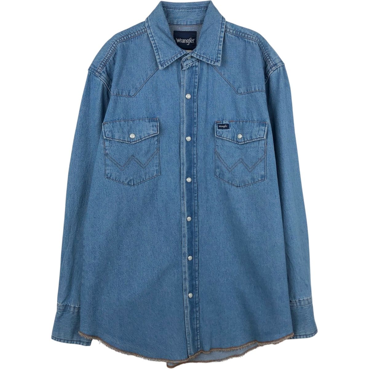古着 ラングラー Wrangler 長袖 デニムウエスタンシャツ メンズM相当/eaa652159