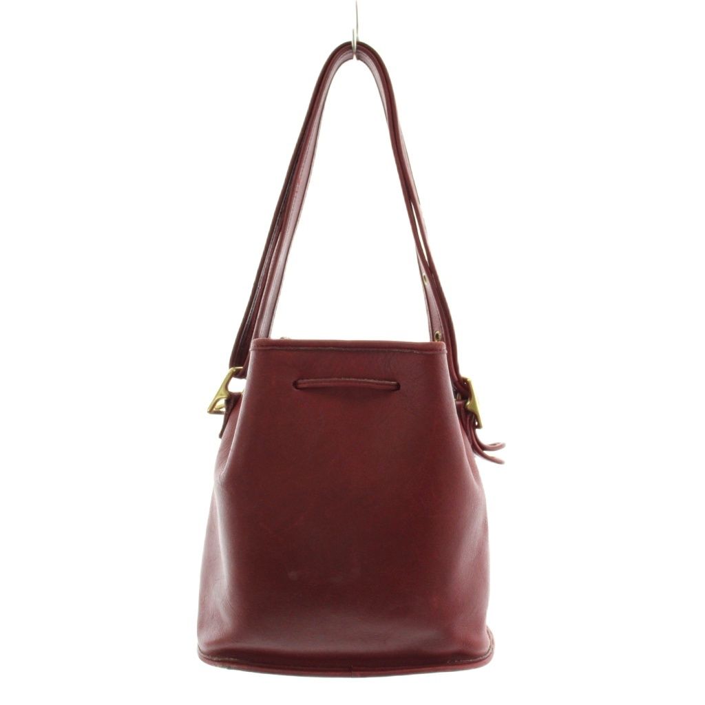 コーチ COACH オールド ショルダーバッグ 巾着 レザー 赤 レッド 9952